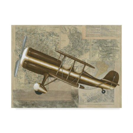 Trademark Fine Art Chariklia Zarris 'Tour By Plane I' Canvas Art, 18x24 WAG02053-C1824GG